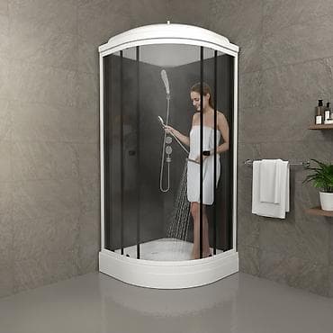 Смесители для раковин: Душевая кабина Полукруглая, Размер: 88 x 88 см, Высота поддона: 217 см — 1