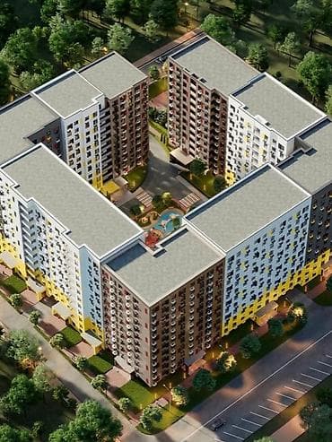 Батирлер: 3 бөлмө, 85 м², Туңгуч мкр Элитка, 10 кабат, ПСО (өз алдынча бүтүрүү) — 1