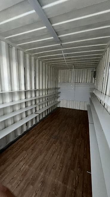 металлический гараж: Морской контейнер 20 футов, переоборудованный под торговую — 3