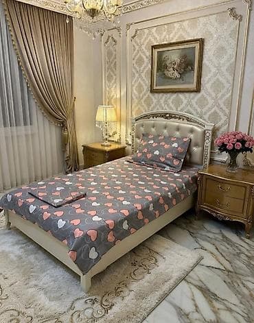 семейная: Постельное бельё 1спалка 350сом 2 спалка 450сом (комплект) - — 1