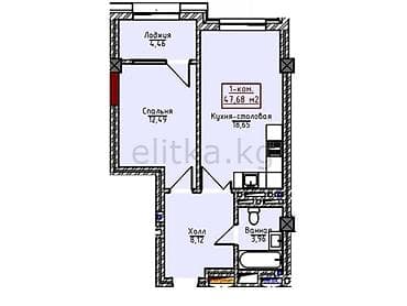 суточный квартира восток 5: 1 комната, 48 м², Элитка, 10 этаж, Готовая ПСО (под самоотделку) — 7