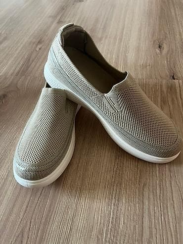 кроссовки кеды: Универсальные слипоны - Цвет: светло‑бежевый (песочный) с белой — 2