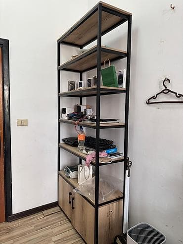 Кеңсе стеллаж, ЛДСП, түсү - Кара — 1