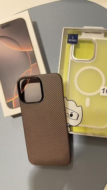 fold 3: IPhone 16 Pro Max, Б/у, 256 ГБ, Desert Titanium, Зарядное устройство, Защитное стекло, Чехол, 100 % — 5