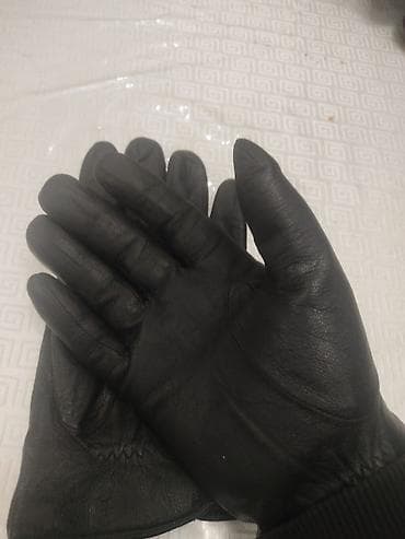 женские кофты: Перчатки, варежки, Мужские, Б/у, цвет - Черный — 2