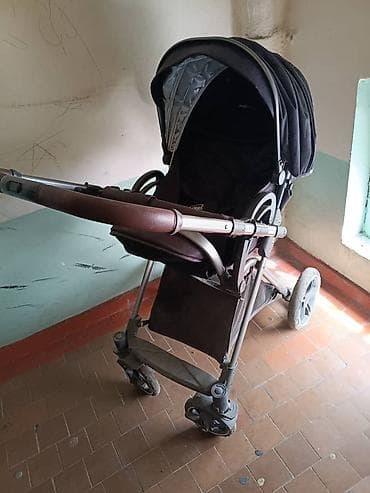 ручка от коляски: Коляска, Другой бренд, цвет - Черный, Б/у — 1