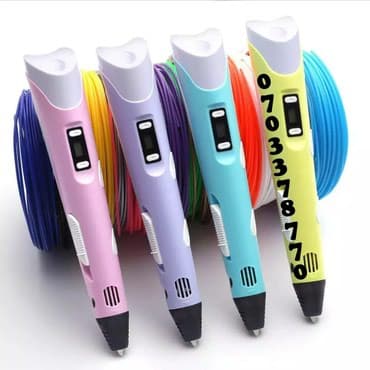 3D-ручка LCD-2 Начав с простого рисования по трафаретам, ребята