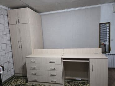 Кухонные шкафы: Офисный шкаф, Б/у, цвет - Бежевый, ЛДСП — 7