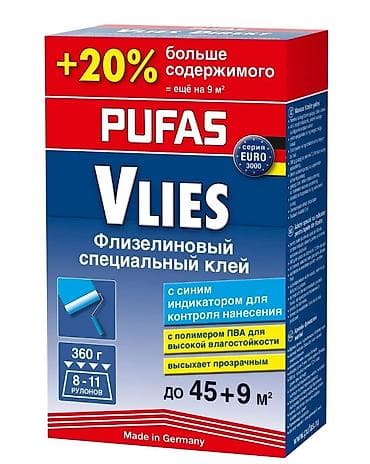 клеить пакеты: Pufas, Для флизелиновых обоев, Сухой — 1
