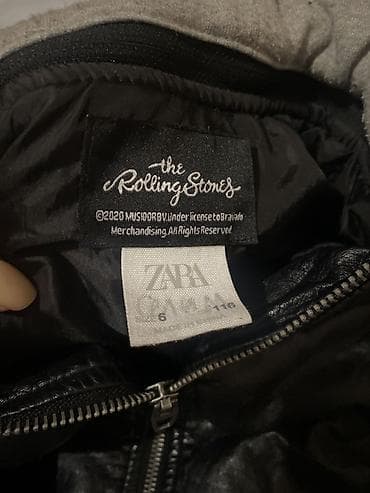 куртка с мехом: Детская куртка ZARA x The Rolling Stones - Модель: бомбер с — 4