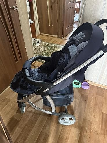 Балдар электр унаалары: Прогулочная коляска Babyton Cosmo Navy Blue E50 - Маневренная и — 1