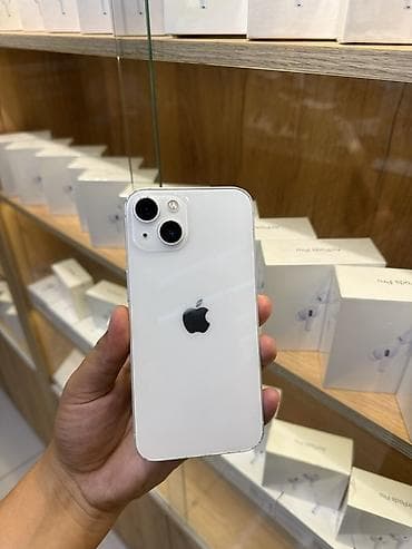 IPhone 13, Б/у, 128 ГБ, Белый, Коробка, 78 %