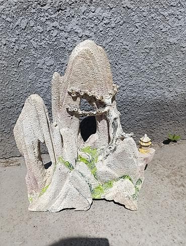 дом для птиц: Декорация для аквариума «Скалы с деревом и пагодой» Г Кант - — 1