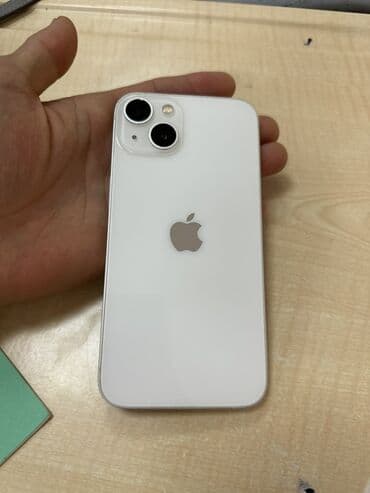 IPhone 13, Б/у, 128 ГБ, Белый, Чехол