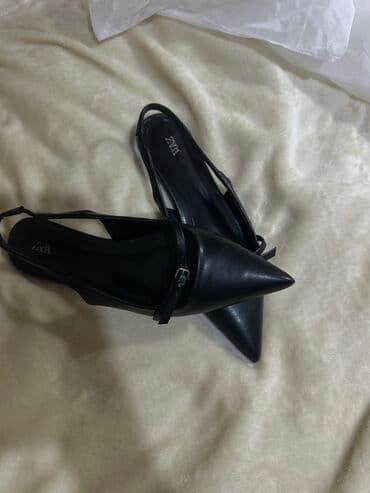 балетки zara: Туфли, 36, Zara, Б/у, цвет - Черный, Самовывоз — 1