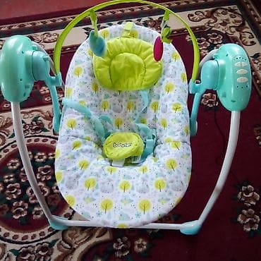 Электронные детские качели-люлька Babyton. - Мягкое анатомическое
