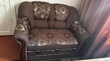 sofa bed: Комплект мягкой мебели, Б/у, Платная доставка, Самовывоз, цвет - Коричневый — 2