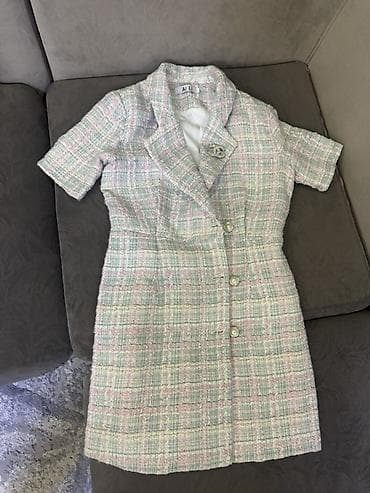 pull beer: Повседневное платье, Короткая модель, Твид, Платье-пиджак — 1