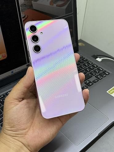 дином: Samsung Galaxy A35, Б/у, 256 ГБ, цвет - Фиолетовый, 2 SIM — 1