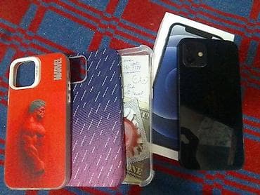 Техника и электроника: IPhone 12, Б/у, 128 ГБ, Черный, Зарядное устройство, Защитное стекло, Чехол, 80 % — 2