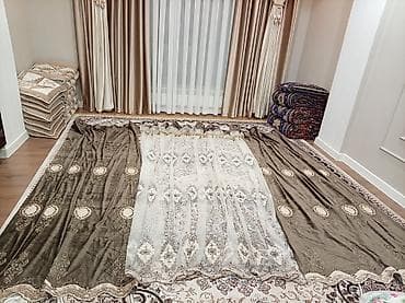 Комплект штор, С вышивкой, Готовое изделие, Для зала