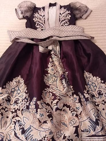 украшение для бижутерии: Праздничное восточное платье с жакетом и поясом - Цвет: глубокий — 1