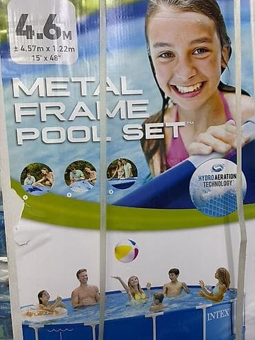Надувной каркасный бассейн Intex Metal Frame Pool Set. - Размер: 4,6 at lalafo.kg Надувной каркасный бассейн Intex Metal Frame Pool Set. - Размер: 4,6