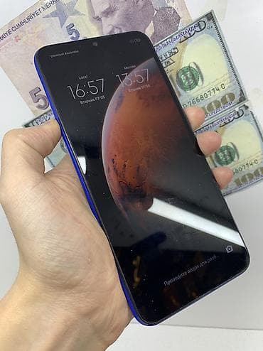 телефон 2000: Redmi, Redmi 9C, Б/у, 32 ГБ, цвет - Синий, 1 SIM, 2 SIM — 4