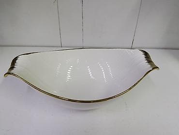 формы для булки: Керамическая сервировочная ваза/салатник, овальной вытянутой формы. - — 2