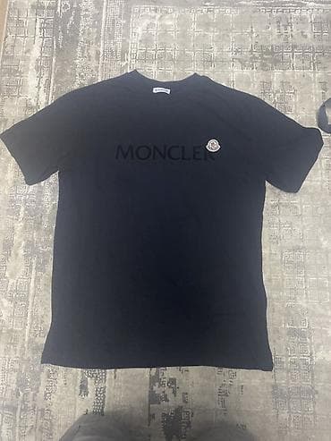 одежди: Мужская футболка, L, Moncler, Новый, цвет - Черный, Бесплатная доставка — 1