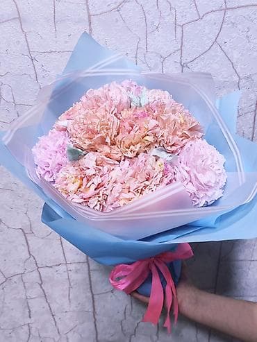 бутон: Букет ручной работы из Гвоздик(диантус)🌺🪷💐из гофрированной бумаги в — 3