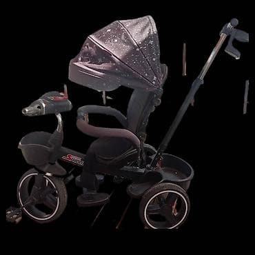 Велосипеды: Детский трехколесный велосипед-трансформер с родительской ручкой и — 1