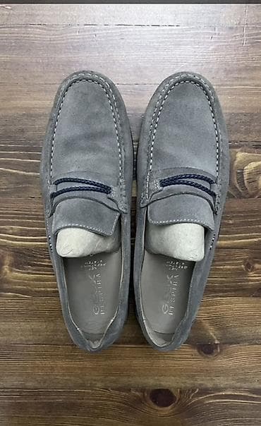 Мокасины и лоферы: Лоферы, 42, Geox, Б/у, цвет - Серый, Самовывоз — 1