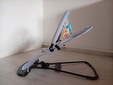 качалка манеж: Детский шезлонг, Качалка, Железо, цвет - Серый — 2