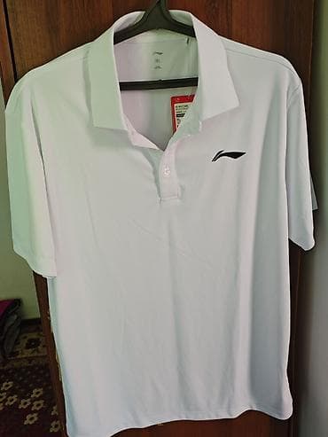 red centr: Мужская футболка, XL, Li-Ning, Новый, цвет - Белый, Самовывоз — 1