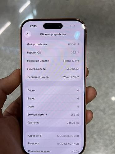 hoco dss03: IPhone 17 Pro, 256 ГБ — 6