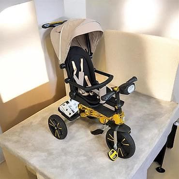 детский ослик: Детский трехколесный велосипед-трансформер с родительской ручкой и — 7