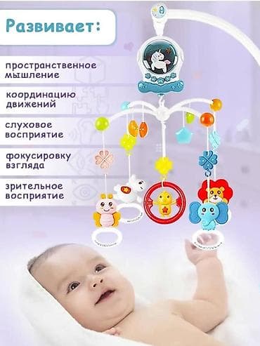 projector screen: Музыкальный мобиль-ночник с проектором для детской кроватки - — 2