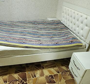 Спальные гарнитуры: Спальный гарнитур, Двуспальная кровать, цвет - Белый — 3