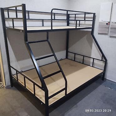 inversion stol: Стил Лофт. Мебел на заказ. Двухъярусная кровать. Размер внизу:Ширина — 10