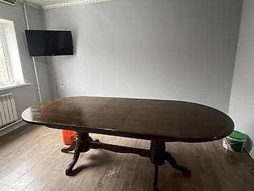 Раскройные столы: Стол трансформер Для кухни, Раскладной стол, Длина, см: 210см/250см см, цвет - Коричневый — 4