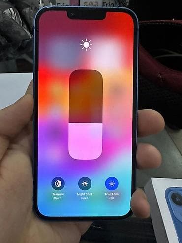 iphone 1e: IPhone 13, Б/у, 128 ГБ, Синий, Коробка, 87 % — 2