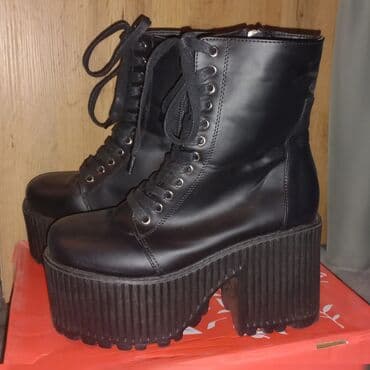 траки: Ботинки, 37, Б/у, цвет - Черный, Самовывоз, Платная доставка — 1