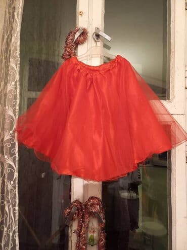 Детское платье, цвет - Красный, Б/у