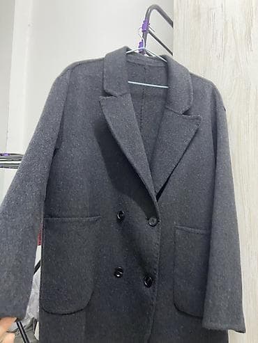 Пальто, Осень-весна, Короткая модель, Двубортная модель, M