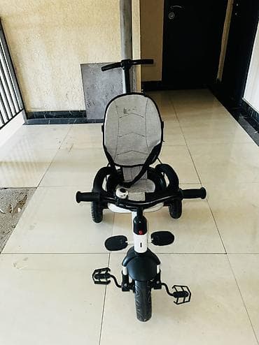 Балдар транспорту: Детский трёхколёсный велосипед-трансформер с родительской ручкой - — 1