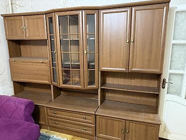 Стенки-шкафы: Стенка-шкаф, Тип стенки-шкафа: Модульная, Для зала, Особенности: С отделением под телевизор — 1