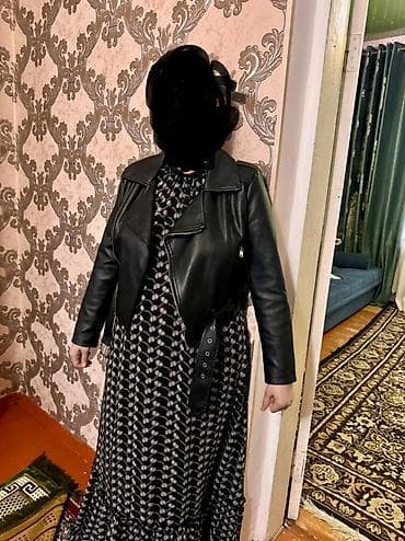 Кожаная куртка, Косуха, Экокожа, Укороченная модель, S