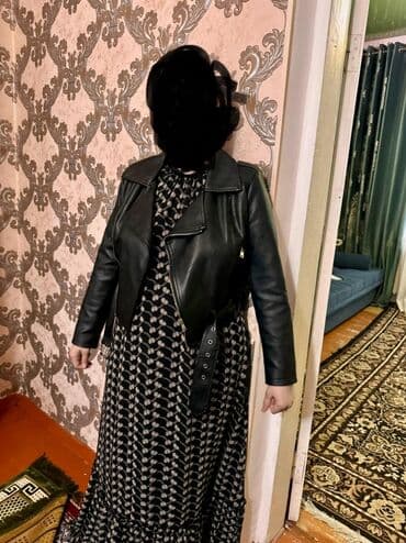 кожаные куртка: Кожаная куртка, Косуха, Экокожа, Укороченная модель, S — 1