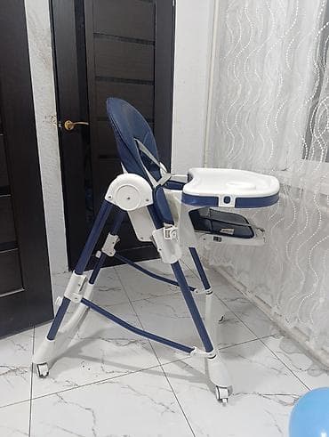 Дом и сад: Стульчик для кормления, Б/у, Skillmax, Пластик, Трансформер, цвет - Синий, Самовывоз — 2